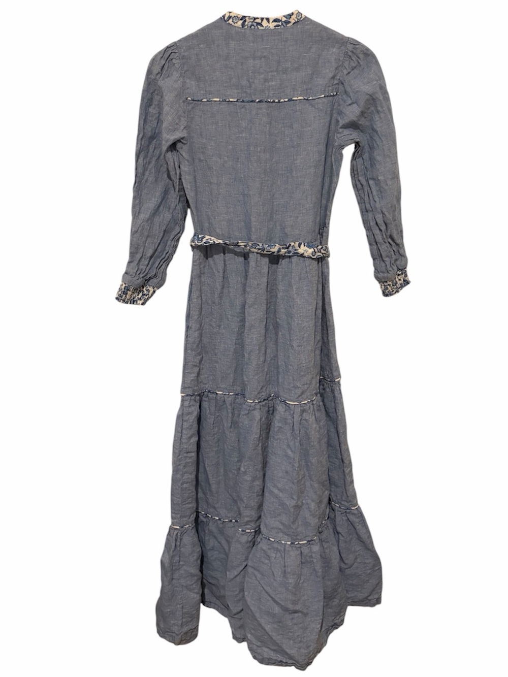 Boden Light Blue Floral-Trim Midi Dress - Picture 8 of 13